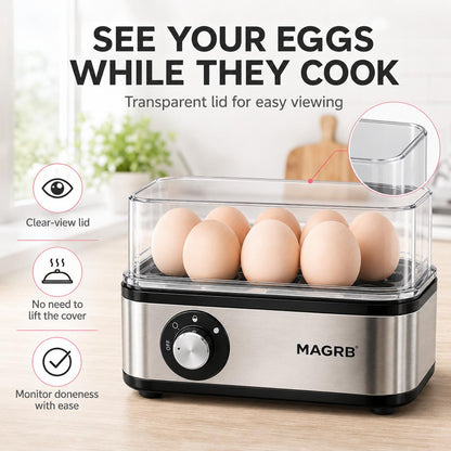 Multifunctional Egg Steamer with Clear Lid