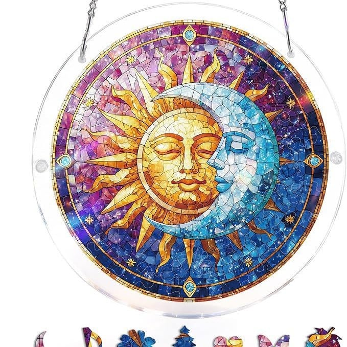 🔥LAST DAY 49% OFF ☀️ 🧩Acrylic 80 Pcs Puzzle✨Suncatcher Hanging Ornament