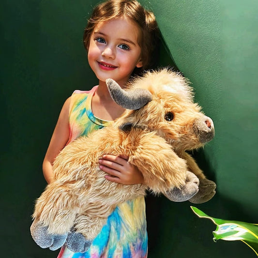 🔥Spot delivery🎁Cute Cartoon Highland Cow Stuffed Toy