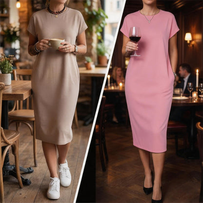 🌸Last Day Discount！50% OFF！👟 Dress It Up or Down — Sandals, Sneakers, or Heels. One Midi Dress, Endless Looks