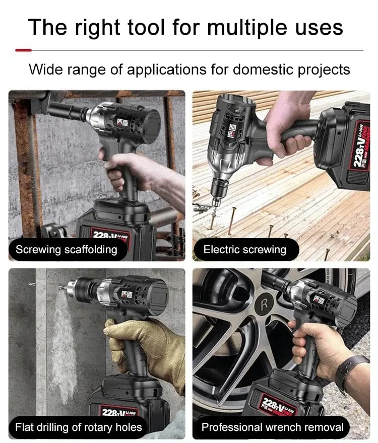 ⚡ Brushless Electric Driver - Powerful, no brushes to wear out!