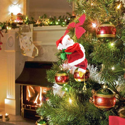 🔥 Start preparing now-Up to 50% OFF 🎅🏻🎄Electric Chimney Climbing Santa Claus Musical Toys