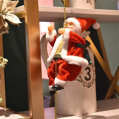🔥 Start preparing now-Up to 50% OFF 🎅🏻🎄Electric Chimney Climbing Santa Claus Musical Toys