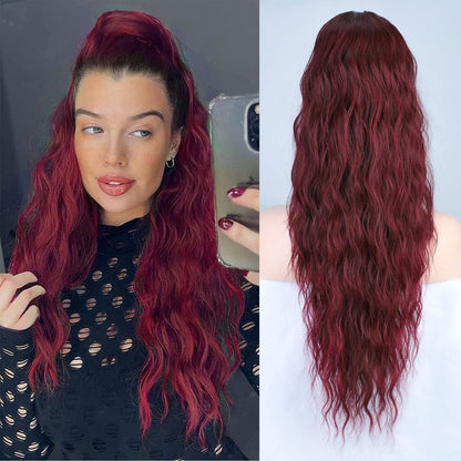 🌸LAST DAY PROMOTION - 50%OFF🌸Curly Wavy Frizzy Hair Extension with Ponytail