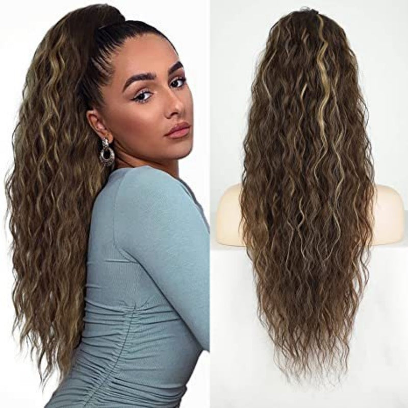 🌸LAST DAY PROMOTION - 50%OFF🌸Curly Wavy Frizzy Hair Extension with Ponytail