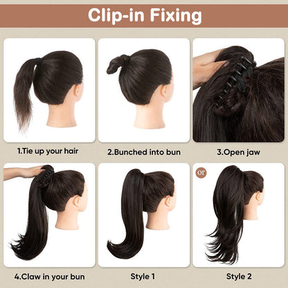 🌸LAST DAY PROMOTION - 50%OFF🌸Curly Wavy Frizzy Hair Extension with Ponytail