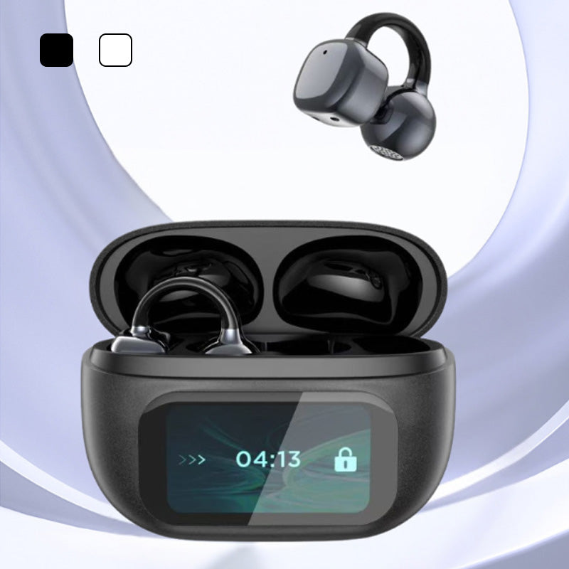 🔥2025 HOT SALE🔥🎧Ear Clip-on Smart Color Screen Intelligent Translation Headset🎧