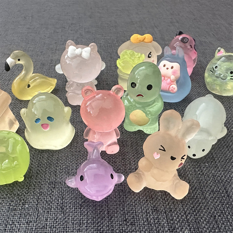 🔥Hot Sale 60% Off🎁Blind Bag Luminous Mini Resin Animal Figures – 10PCS/Set