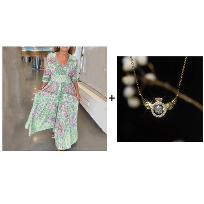 🌸 2026 Spring-Summer Trending 49% OFF💃 Elegant Long Floral Dress For Women