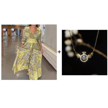 🌸 2026 Spring-Summer Trending 49% OFF💃 Elegant Long Floral Dress For Women