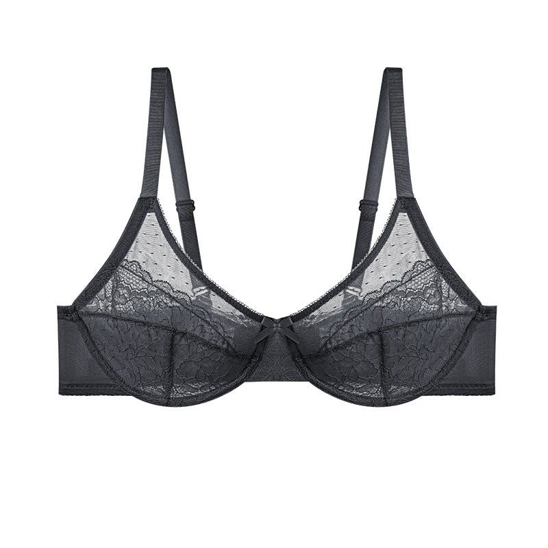 2-Piece Set💕Lacsper Daisy minimizer Bra Floral Lace Unlined Comfort Non-Padded Full Coverage Plus Size Underwire with Supportive Under Band Comfortable Fit