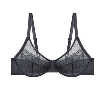 2-Piece Set💕Lacsper Daisy minimizer Bra Floral Lace Unlined Comfort Non-Padded Full Coverage Plus Size Underwire with Supportive Under Band Comfortable Fit