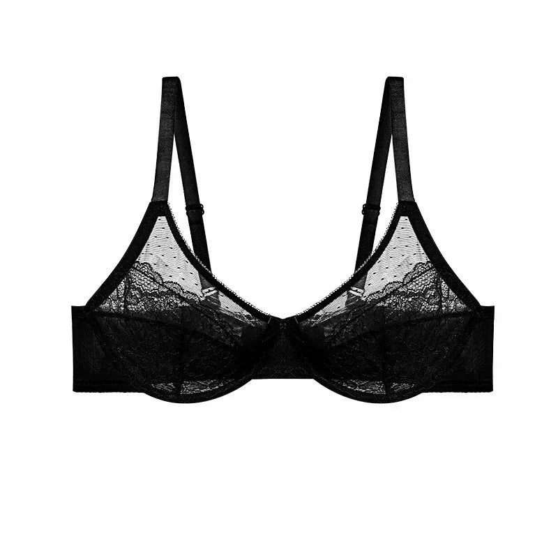 2-Piece Set💕Lacsper Daisy minimizer Bra Floral Lace Unlined Comfort Non-Padded Full Coverage Plus Size Underwire with Supportive Under Band Comfortable Fit