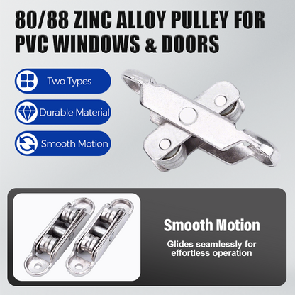 80/88 Zinc Alloy Pulley for PVC Windows & Doors