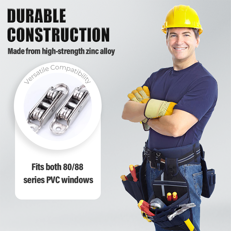 80/88 Zinc Alloy Pulley for PVC Windows & Doors