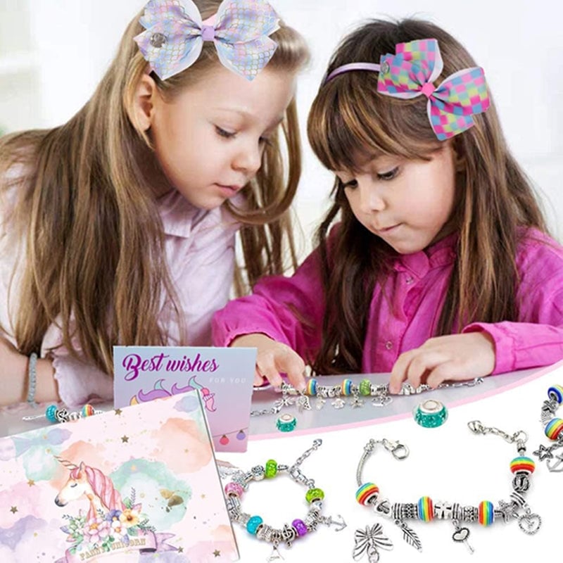 💥 50% OFF! 🎁 Charm Bracelet Jewelry Making Kit – Fun & Creative Crafting for All Ages 🎄