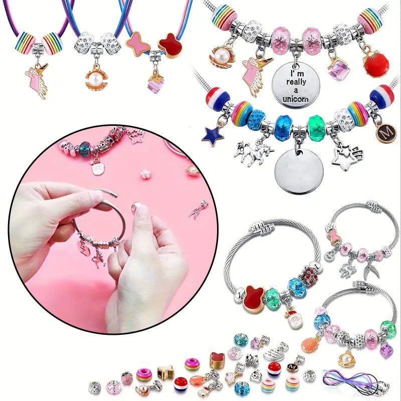 💥 50% OFF! 🎁 Charm Bracelet Jewelry Making Kit – Fun & Creative Crafting for All Ages 🎄