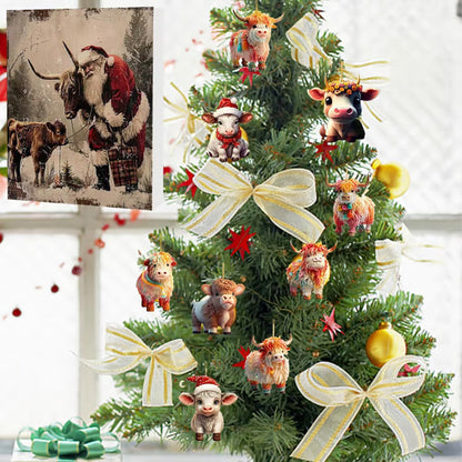 🎉Christmas Sale-50% Off🎁🐂Advent Calendar with Highland Cow Design