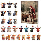 🎉Christmas Sale-50% Off🎁🐂Advent Calendar with Highland Cow Design