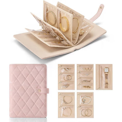 🔥Elegant Portable Checkered Jewelry Storage Bag