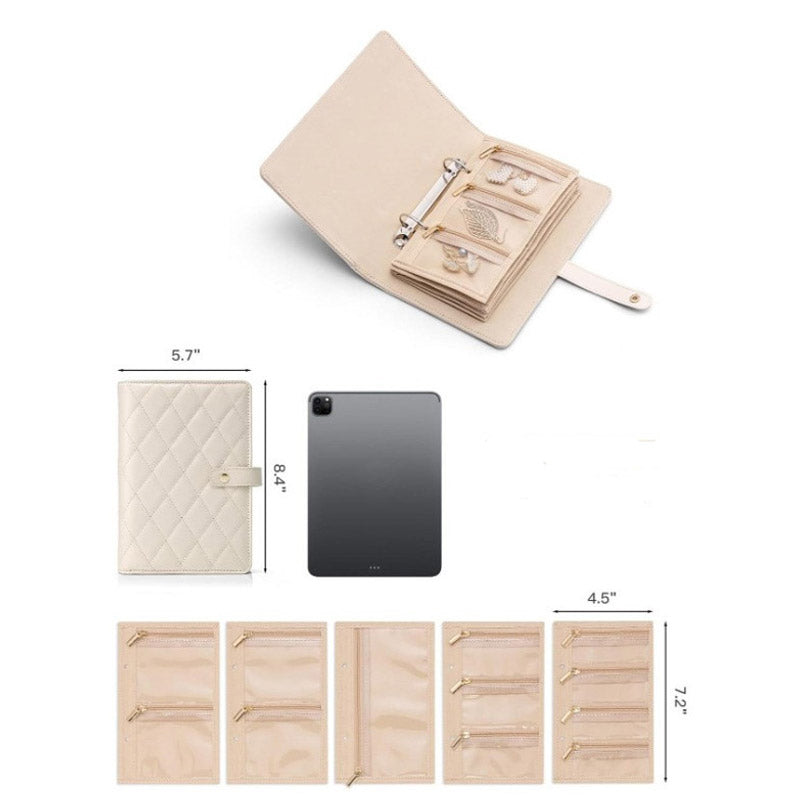 🔥Elegant Portable Checkered Jewelry Storage Bag