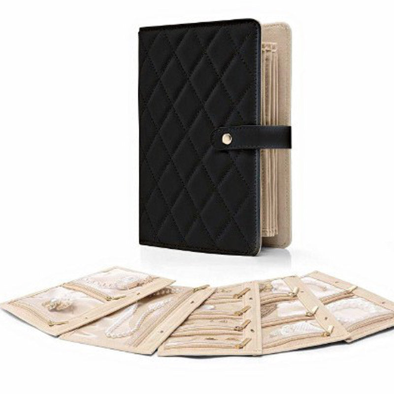 🔥Elegant Portable Checkered Jewelry Storage Bag