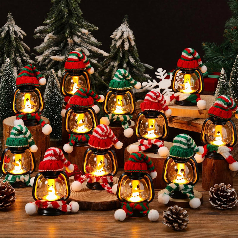 Buy 1 Get 1 Free ⛄Christmas Decoration Mini Snowman Lantern with Hats and Scarves