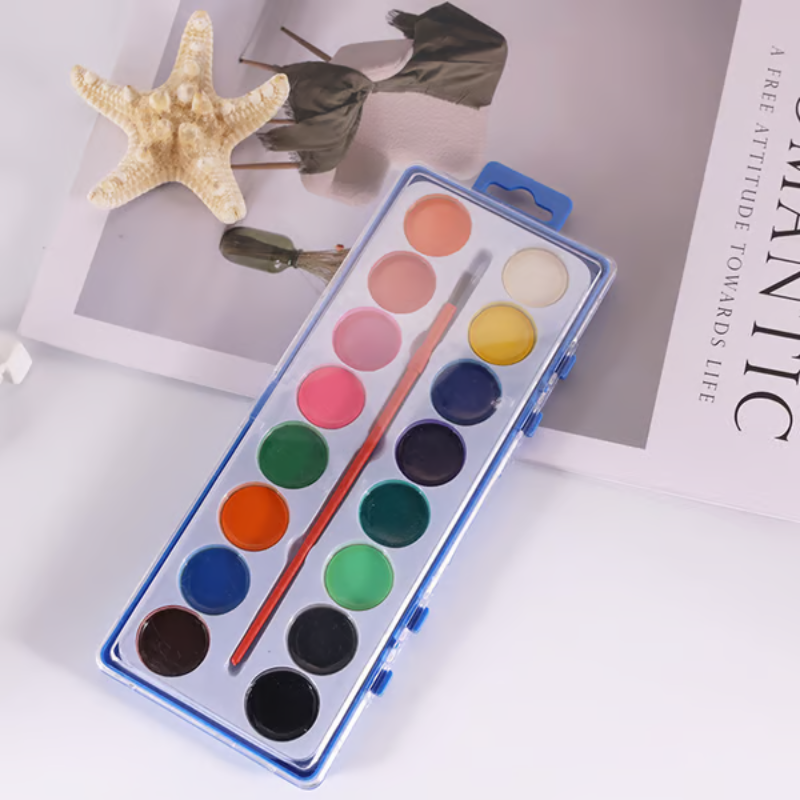 Watercolor Workbook for Beginners with 16 Colors Paint