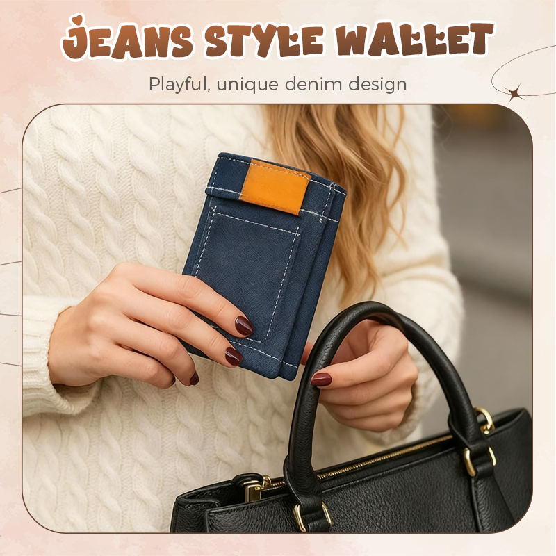🔥Hot Sale 68% Off🎁Stylish Creative Mini Jeans-Shaped Wallet