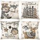 Cute Christmas Print Pillow Cover