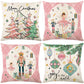 Cute Christmas Print Pillow Cover