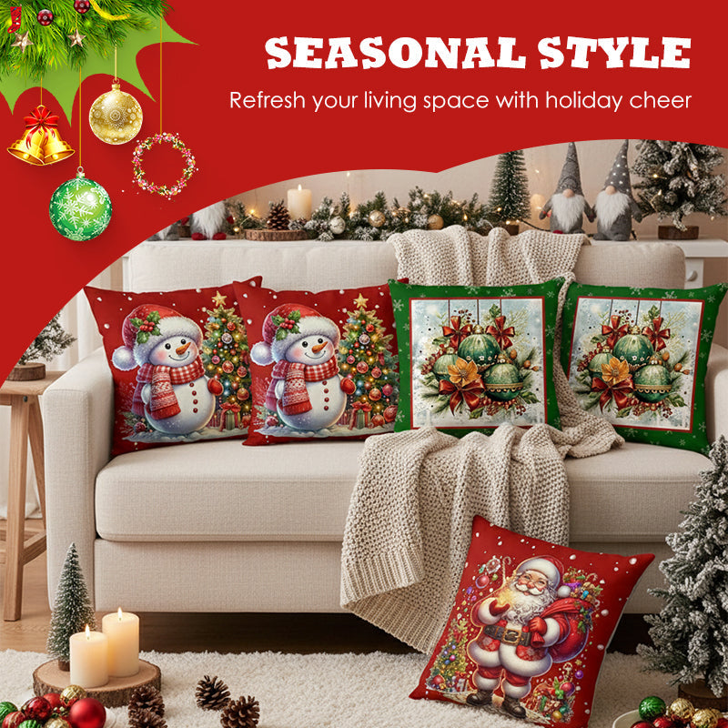 🔥LAST DAY SALE 56% OFF🔥Cute Christmas Print Pillow Cover