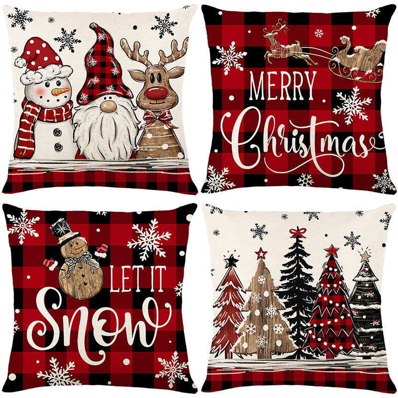 🔥LAST DAY SALE 56% OFF🔥Cute Christmas Print Pillow Cover
