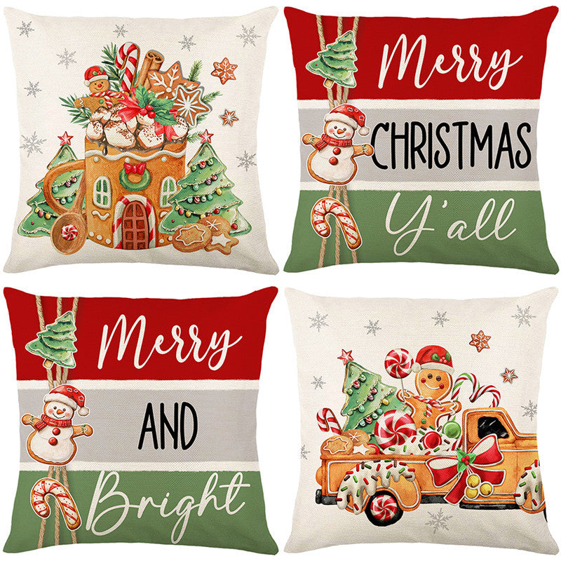 🔥LAST DAY SALE 56% OFF🔥Cute Christmas Print Pillow Cover
