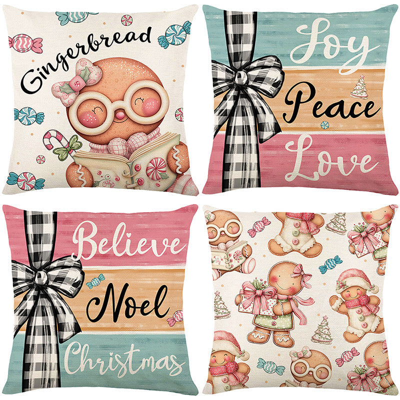 🔥LAST DAY SALE 56% OFF🔥Cute Christmas Print Pillow Cover