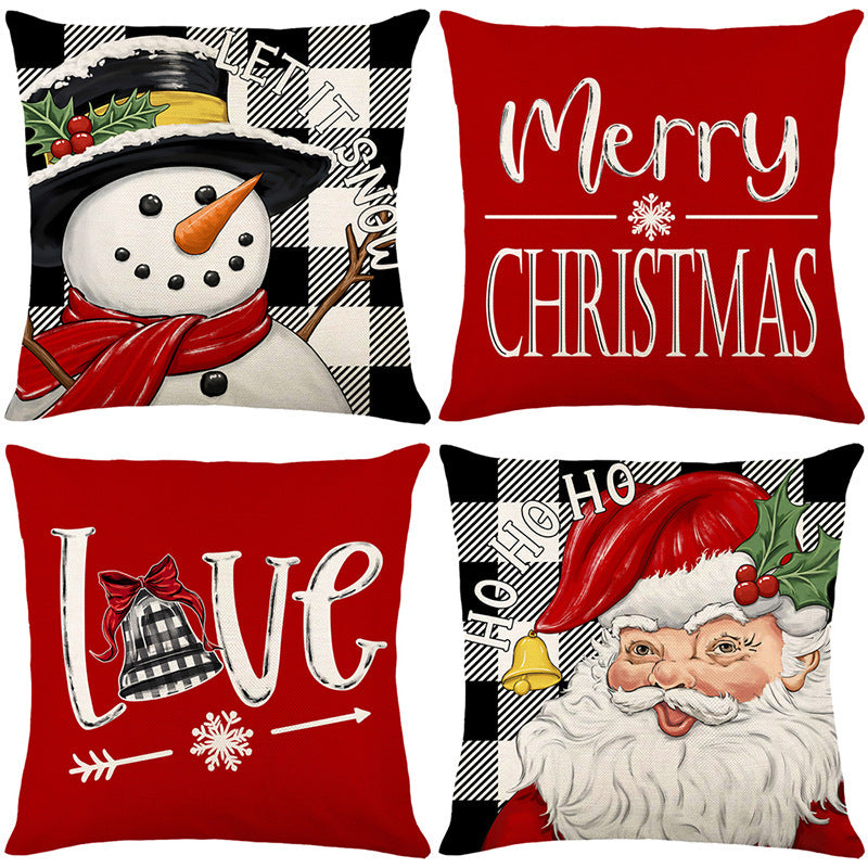 🔥LAST DAY SALE 56% OFF🔥Cute Christmas Print Pillow Cover