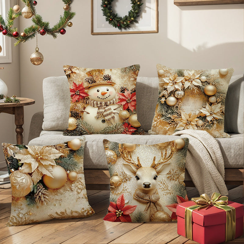 🔥LAST DAY SALE 56% OFF🔥Cute Christmas Print Pillow Cover