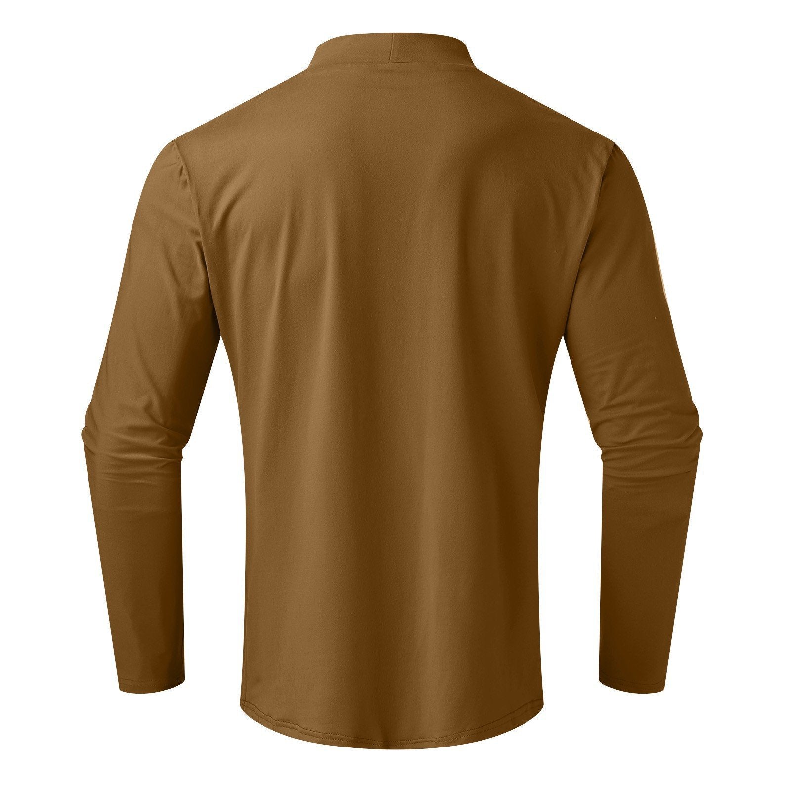 Mens High Neck Slim Fit Long Sleeve T-shirt（50% OFF）