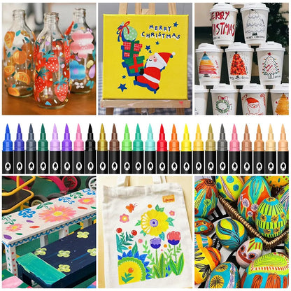 🎄Christmas Sale 50% OFF!!🎅Dual Tip Acrylic Brush Marker Pens🔥