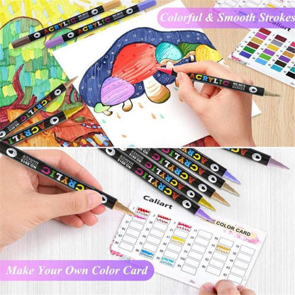 🎄Christmas Sale 50% OFF!!🎅Dual Tip Acrylic Brush Marker Pens🔥