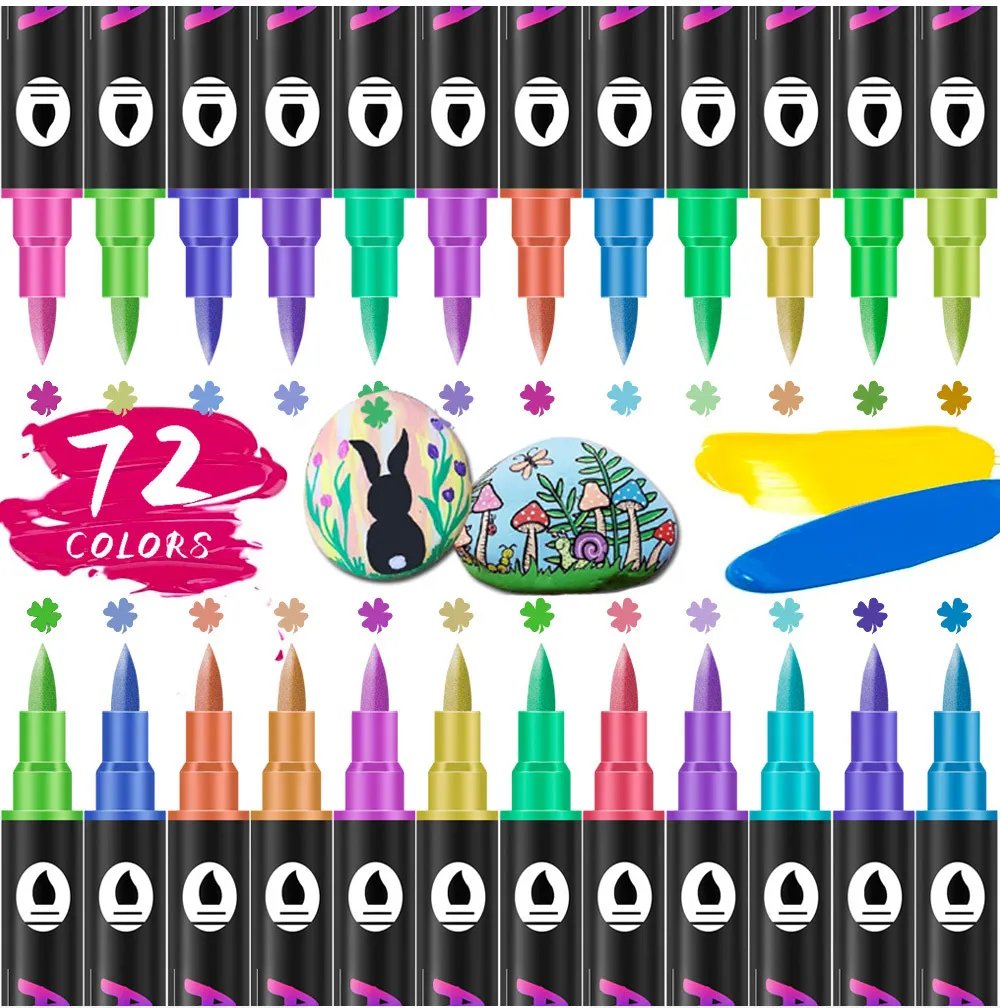 🎄Christmas Sale 50% OFF!!🎅Dual Tip Acrylic Brush Marker Pens🔥