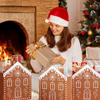 Festive Gingerbread House Treat Bags with Handles