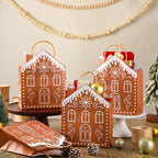 Festive Gingerbread House Treat Bags with Handles