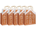 Festive Gingerbread House Treat Bags with Handles