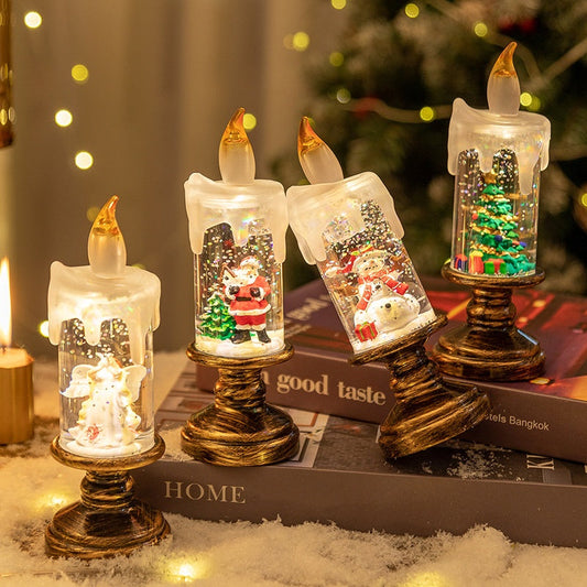 🎄Christmas Sales 60% OFF🎉Battery Operated Lighted Christmas Snow Globe Candle