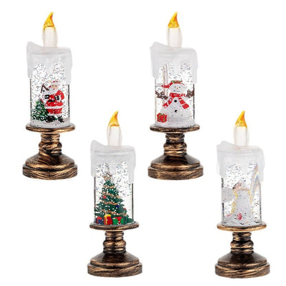 🎄Christmas Sales 60% OFF🎉Battery Operated Lighted Christmas Snow Globe Candle