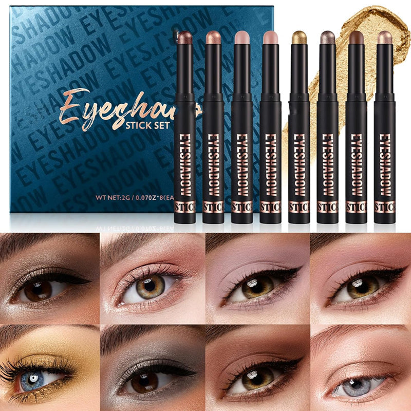🎅ONLY TODAY -￡9.99 FOR 8 PCS!!🎄50K+ SOLD! 🎁✨8 Colors Glitter Eyeshadow Stick