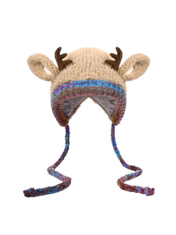 🎁🎄Christmas Sale 49% OFF! 🦌Original design Festive Christmas Antler Hat🧶