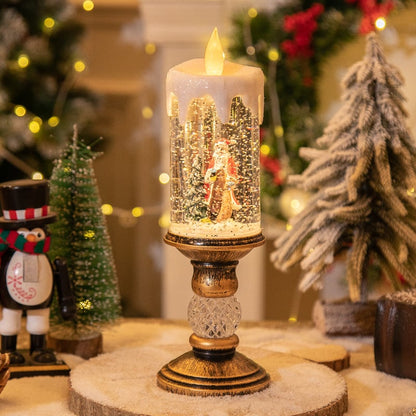 🎄Christmas Sales 60% OFF🎉Battery Operated Lighted Christmas Snow Globe Candle