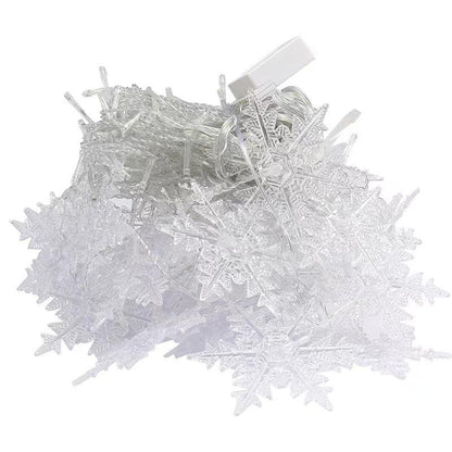 📢📢50 % OFF !!⏰⏰LED Snowflake Curtain String Lights
